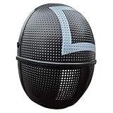 Trippy Lights Black Plastic Teen Adult Halloween Costume Cosplay Mask, White Square on Mask