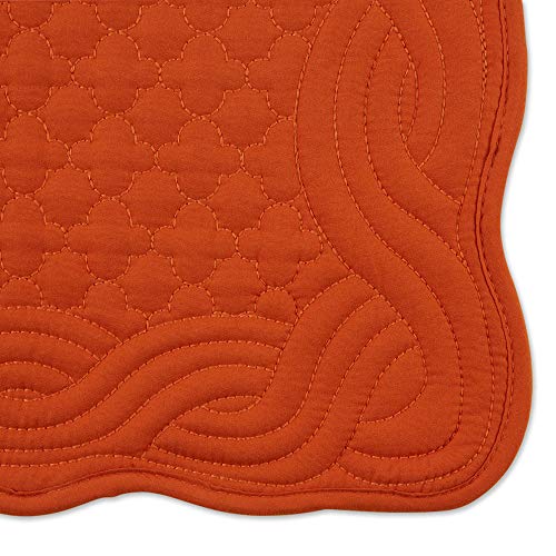 Dii Quilted Farmhouse Collection Tabletop, Placemat Set, Pumpkin Spice, 6 Piece #TOP1