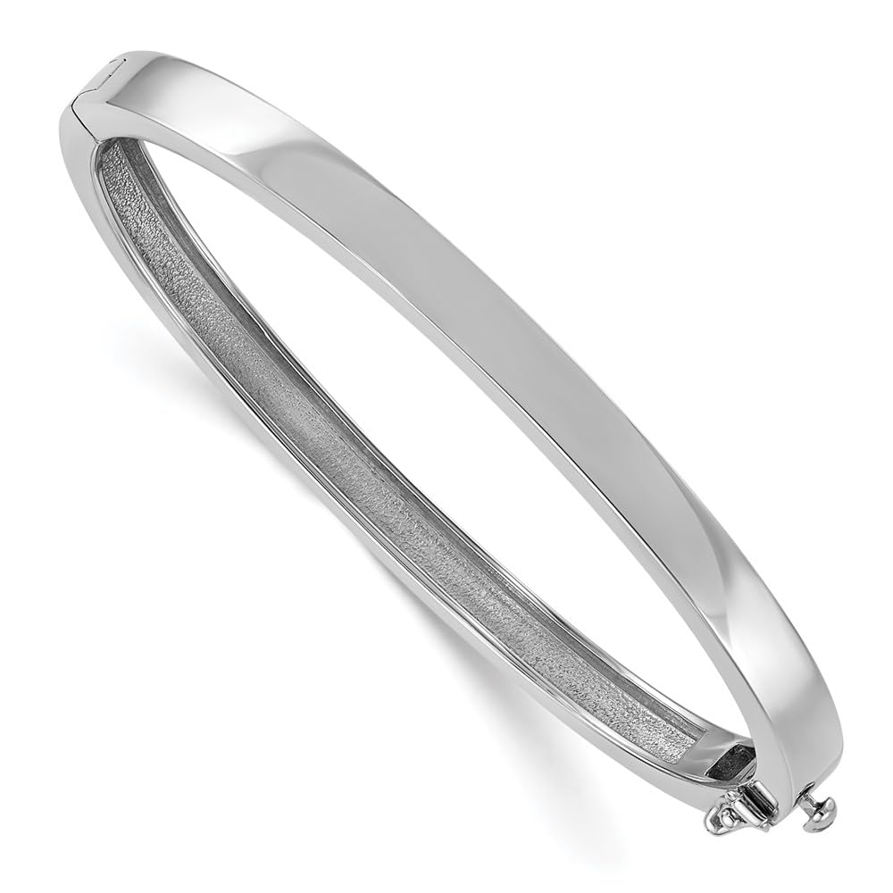 14k Gold 5 2mm Solid Hinged Flat Bangle Bracelet