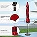 Abba Patio 9ft Patio Umbrella Outdoor Market Table Umbrella with Push Button Tilt and Crank for Garden, Lawn, Deck, Backyard & Pool, 8 Sturdy Ribs, Red