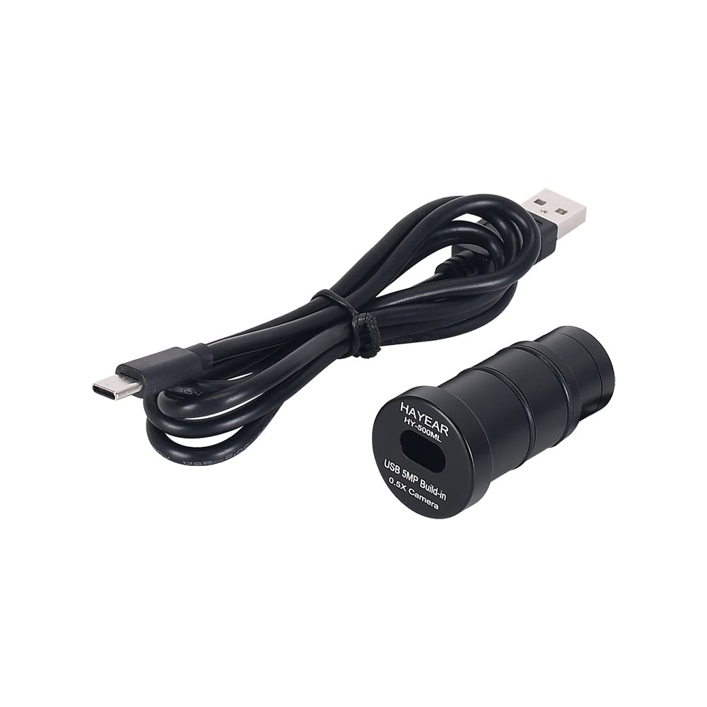 Ocular digital, cámara de microscopio USB 2.0 tipo C de 5 MP integrado, adaptador ocular ocular digital electrónico de definición clara para microscopio biológico estéreo