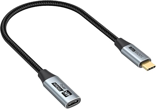 Small USB C Extension Cable 1FT, Short USBC Extender Cord USBC 10Gbps Male to Female Cable 100W PD Charging/ 4K Video for MacBook Pro/Air, USB C Hub, Microphone, Flash Drive,Docking, Phone, PC