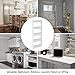 Slim Rolling Storage Cart - 5-Tier Utility Cart with Wheels for Bathroom, Kitchen, and Laundry Room - Bathroom Shelves by Lavish Home (White)
