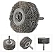 Stainless Steel Wire Wheel Brush 2 Inch Diameter 1/4 Inch Shank for Die Grinder Drill Rotary Tool Metal Cleaning Polishing Deburring Finishing Industrial Manufacturing Supplies