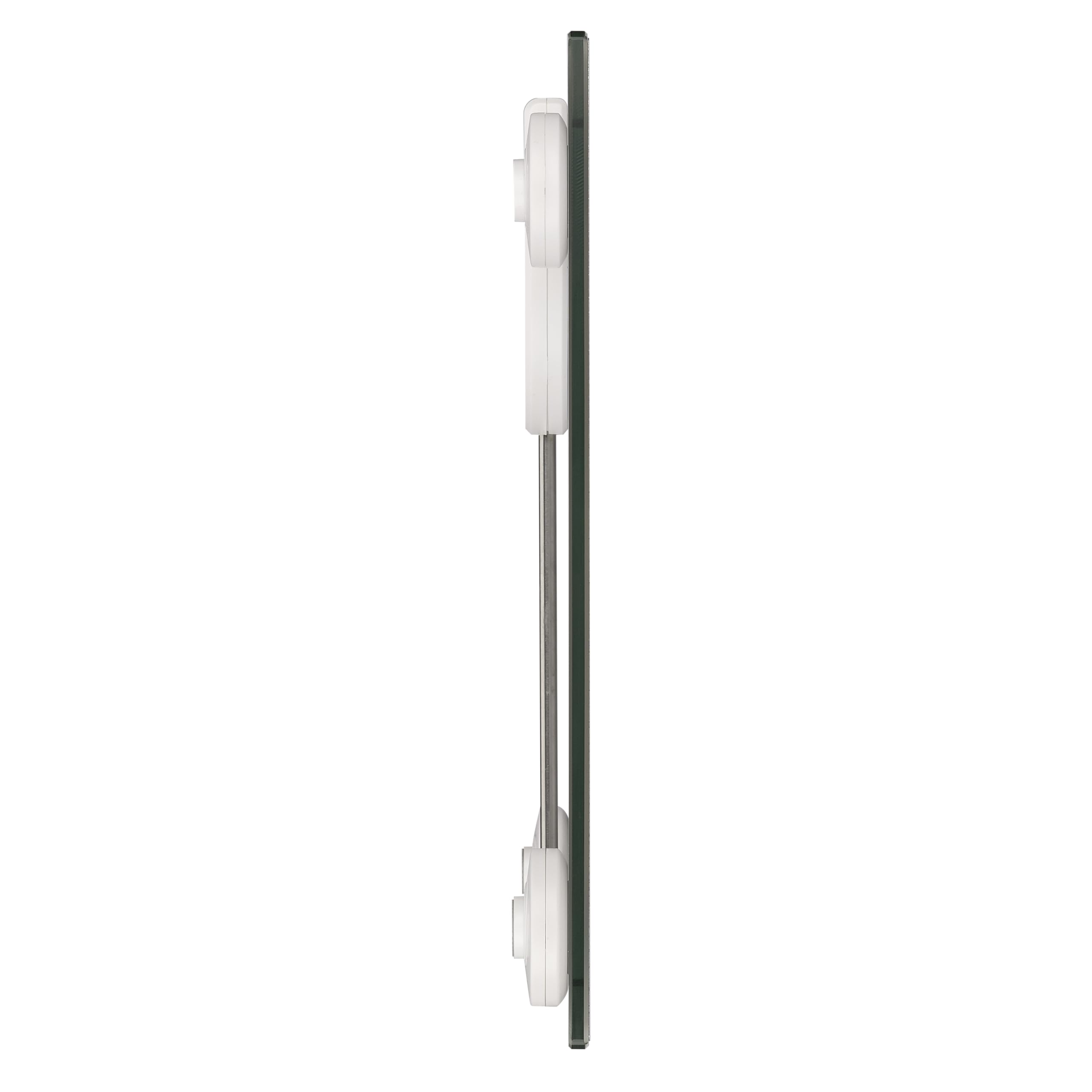 TFA Dostmann Personas Báscula digital Step Steel con pantalla invertida, 50.1016, plana con superficie de acero inoxidable, báscula de hasta 180 kg, Auto-On-Off, gran superficie de pie, color plateado