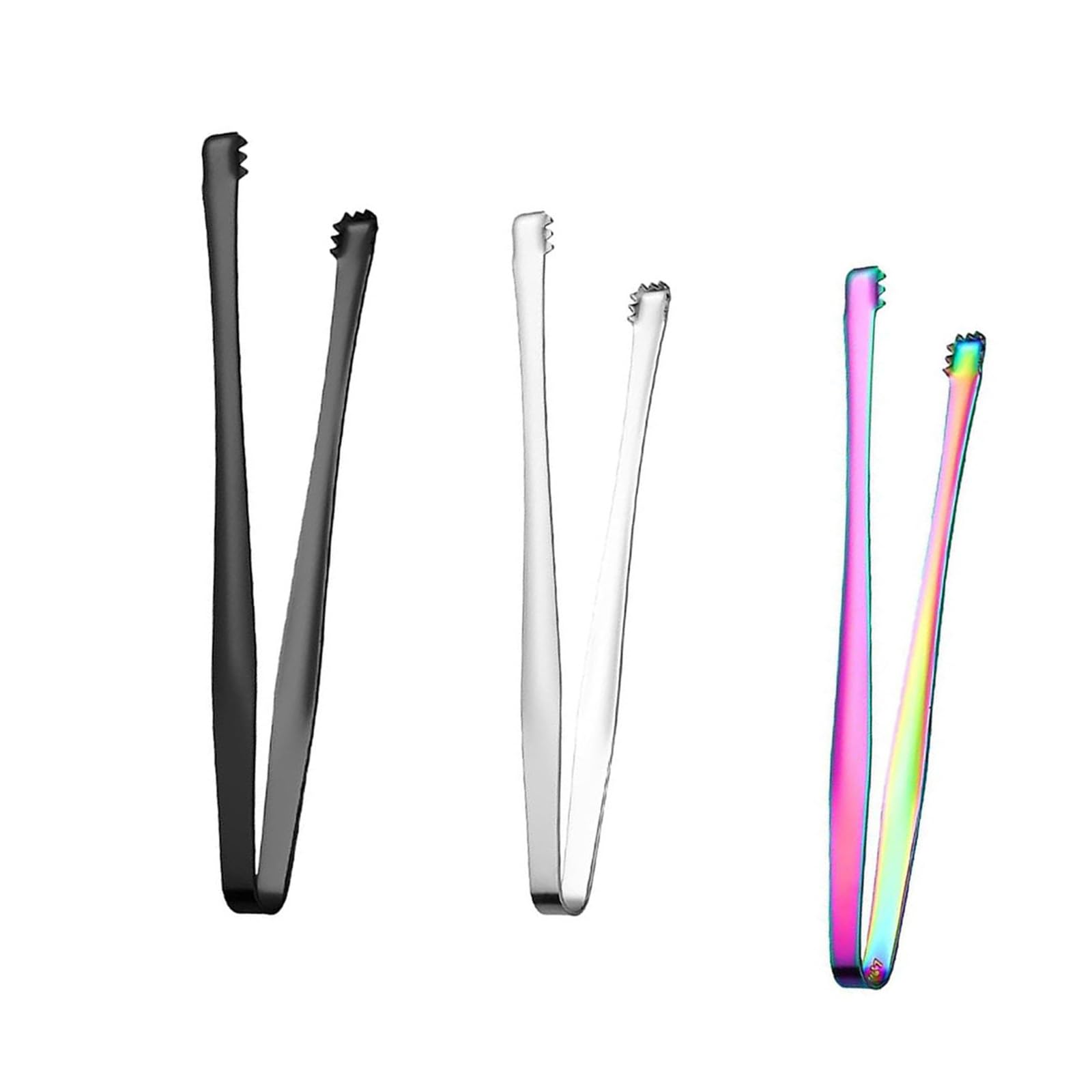 MALSSE Of 3 Functional Stainless Steel Tongs with Long Handle for Secure Gripping and Turning in Cooking Setting Cooking Utensils