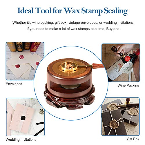 image for Triwol Wax Seal Kit, Wax Seal Warmer, Wax Seal Stamp Set Sealing Wax F