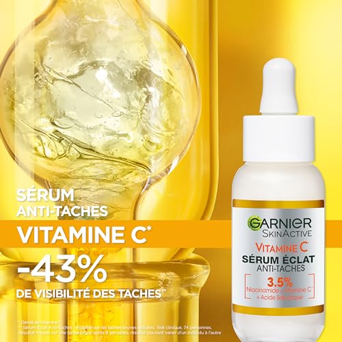 Garnier ? Coffret Cadeau 4 Sérums Sérum Anti Taches Brunes Enrichi En Vitamine C Sérum Anti Points Noirs & Imperfections Au - vue 4
