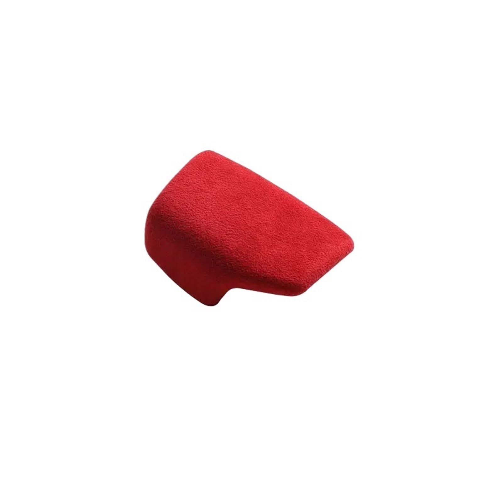 Gear Knob Cover Fit for Audi Sport B9 F5 FY A4 S4 A5 S5 RS4 RS5 Q5L SQ5 Q5 Q7 Gear Shift Knob Cover Trim Made of Alcantara Car Interior Gear Shifter(Red RHD)