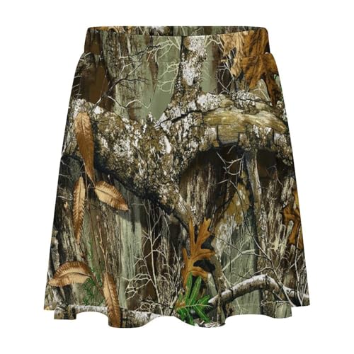 Autumn Hunting Tree Camo Pattern Women's Tennis Skirt High Waisted for Golf Workout Walking Casual Skorts4