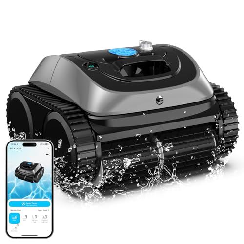 (2025 Upgrade) WYBOT OS7010C Pool Vacuum for Inground Pools, 4-in-1 Cordless Robotic Pool Cleaner, Triple-Motor up to 1,614 Sq.ft, Wall & Waterline Cleaning, WiFi & Bluetooth Connect