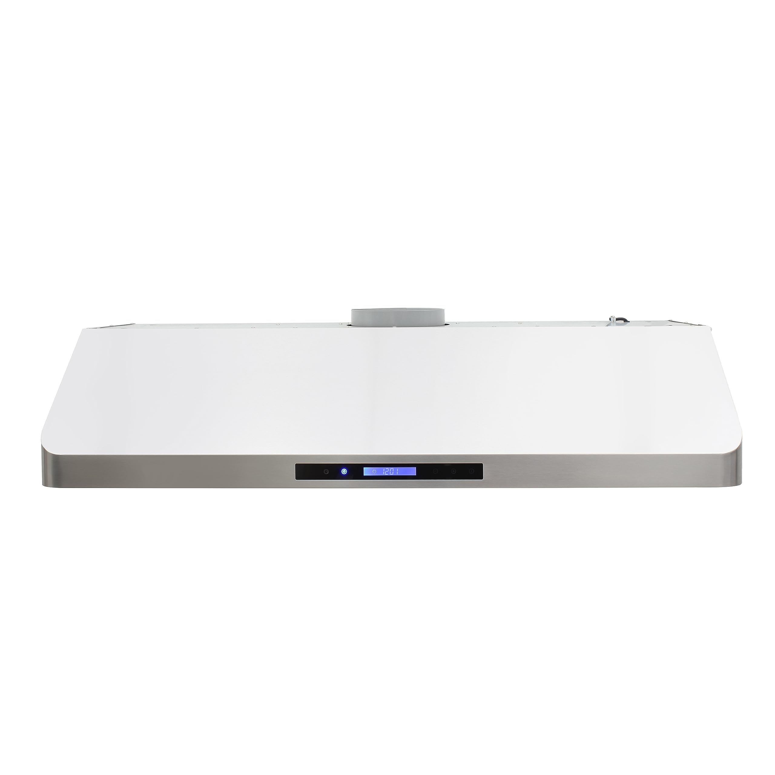 DE480RHSSS Range Hood Under Cabinet with Exhaust Duct Touchscreen LED Lights 4-Speed Fan with Remote Control and Dishwasher Safe Filter, 48 in, Metallic