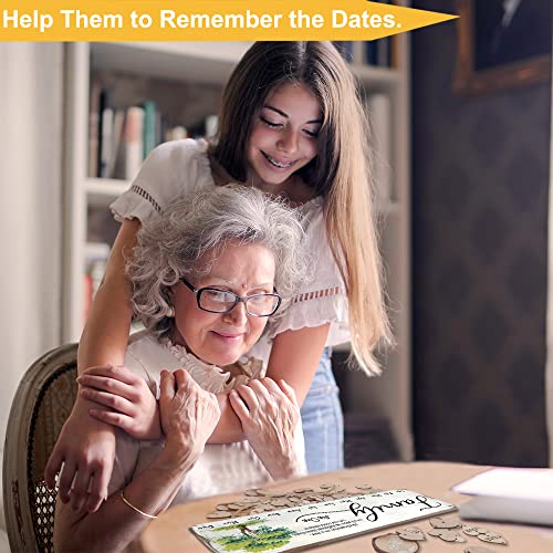 Birthday Gifts For Mom Grandma, Wooden Family Birthday Plaque Reminder Board Wall Hanging, Grandmother In Law Granny Present For Mothers Day Birthday Christmas Gift, Family Sayings Pattern Plaque To Track Birthday #TOP1