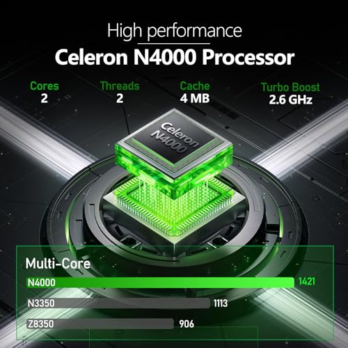 Ordinateur Portable 15,6", PC Portable Celeron N4000, Laptop 8Go DDR4 RAM 256Go SSD, 1920 *1080 FHD IPS, Laptop 1980*1080 IPS FHD Écran, WiFi5/Mini-HDMI/USB3.0/BT4.2/Webcan, Carte TF Développer to 1To – Image 4