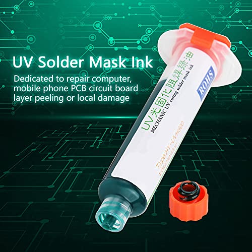 Solder Mask Net Reball Stencil For Cpu Repair Bga Chip Paint Shedding Tool Kit(Curing Lamp + Green Oil) #TOP2