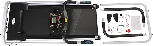 Vista 7 de Caminadora de recuperación para ancianos con barandillas de mano de longitud completa, cojines de cubierta y monitoreo de frecuencia cardíaca, 1 HP