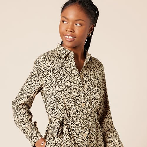 Image of Amazon Essentials Women's Georgette Long Sleeve Midi Length Shirt Dress