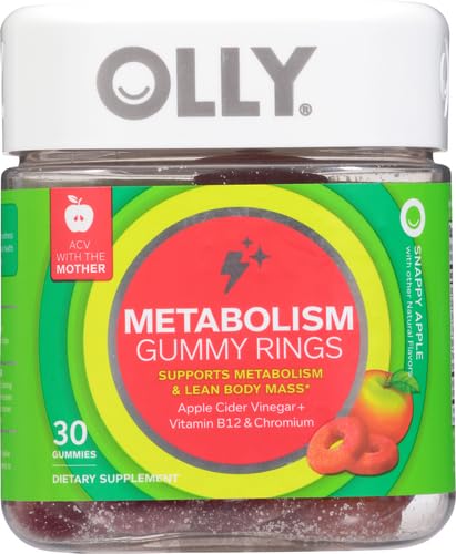 Image of OLLY Metabolism Gummy Rings, Cellular Energy Supplement,* ACV, 30 Count (Pack of 12)