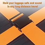 Luggage Straps for Suitcases TSA Approved Travel Belt 4 Pack by Chelmon(Orange) - Image 4
