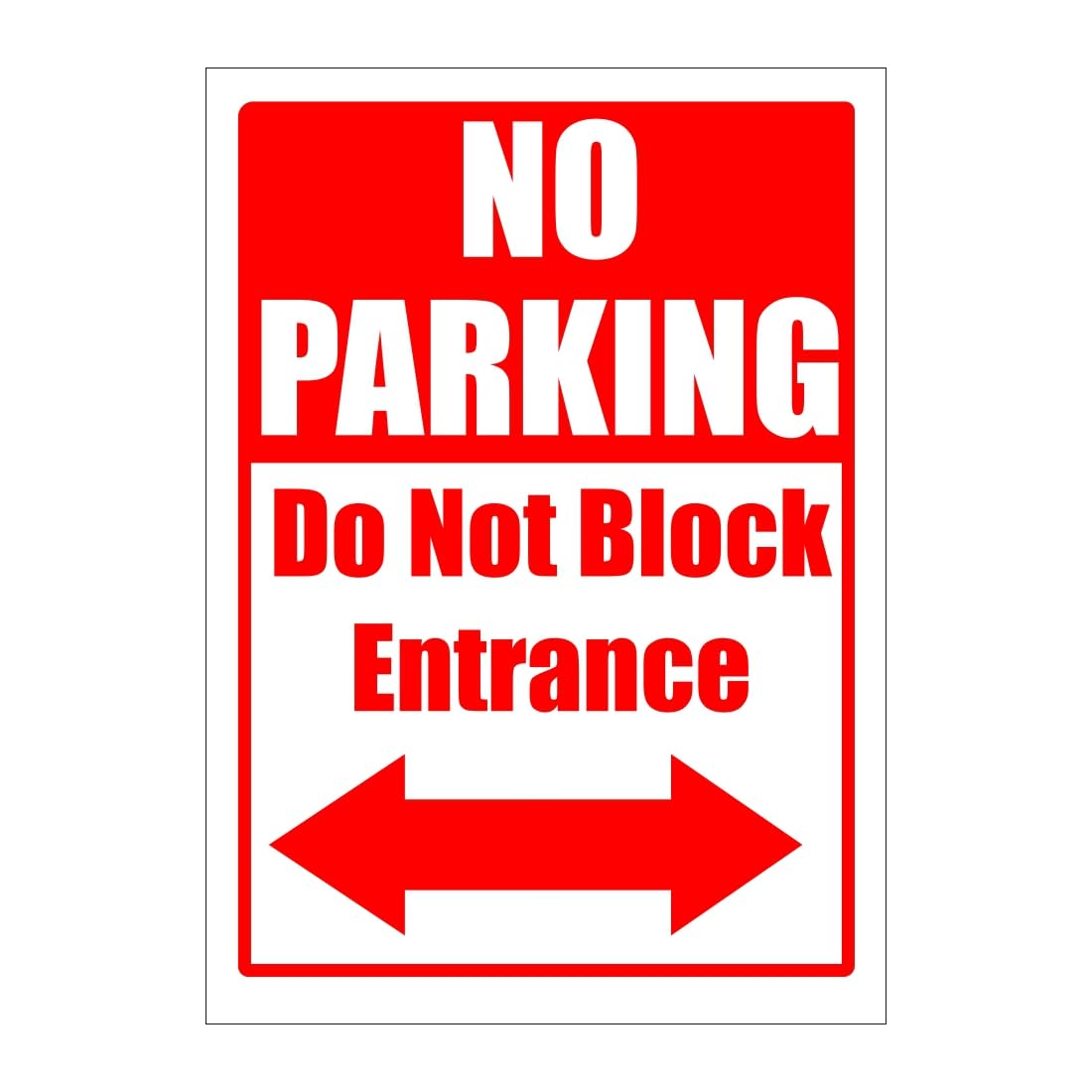 VOORKOMS No Parking Do Not Block Entrance Sign Board For Home, House Sunboard 8x5 Inch Sign Board