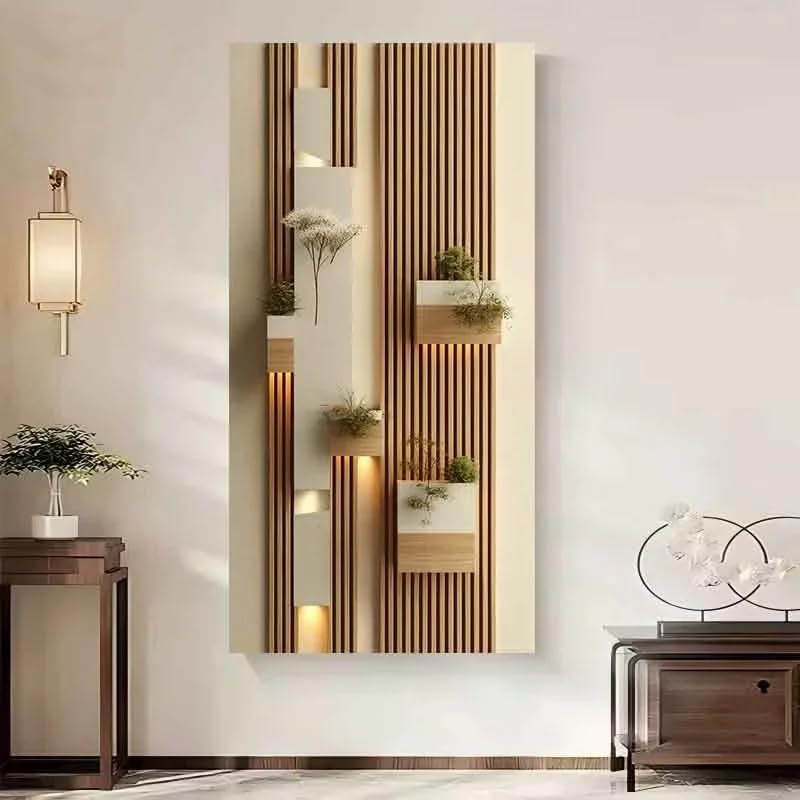 Lienzos impresos, pósteres y láminas botánicas modernas para la decoración del pasillo (70 x 140 cm).