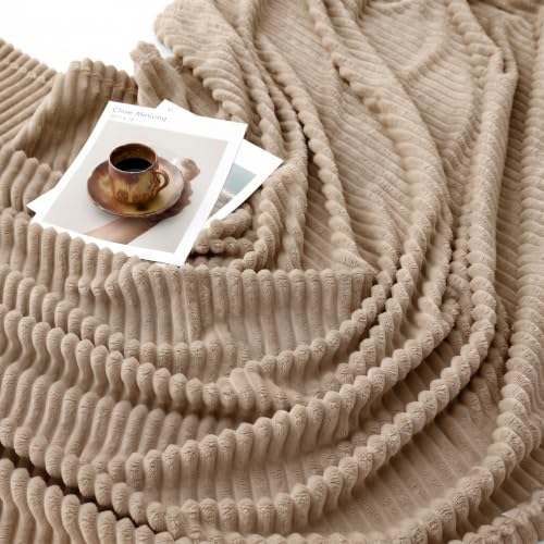 Image of Cotton Bolls Textiles Cozy Plush AC Blanket for Double Bed, Lightweight All Season Blanket, Ultra Soft Blanket for AC Room, Mild Winter, Can Be Used as Bedsheet in Winter, 90x90 Inches, Pencil Beige