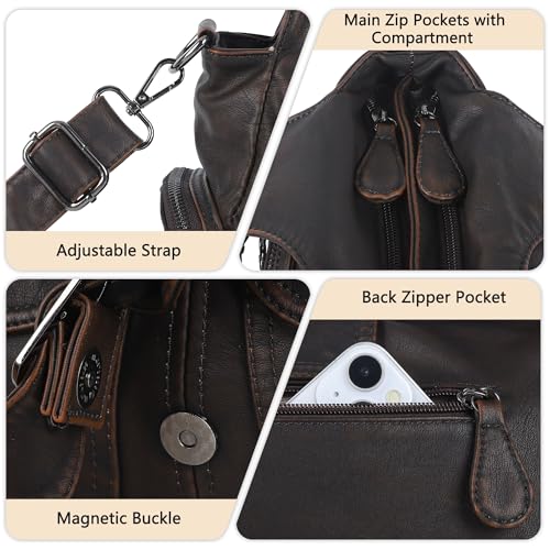 Image of Angel Kiss Hobo Bags for Women Vegan Leather Shoulder Purses and Handbags Ladies Roomy Tote Bags Purse with Crossbody Strap