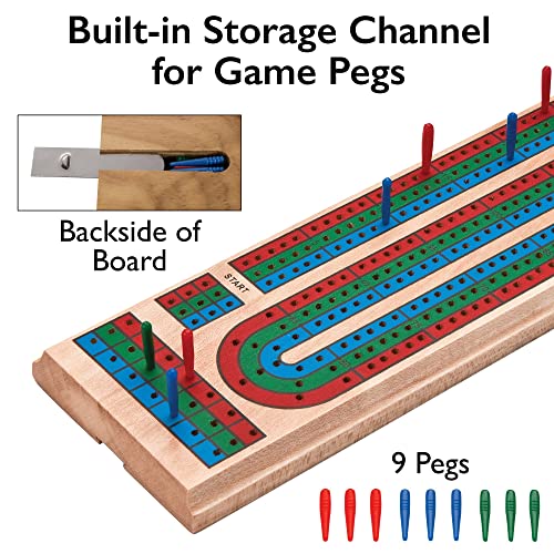 Juego de Mesa Tablero de Cribbage Tradicional de Madera miniatura 3