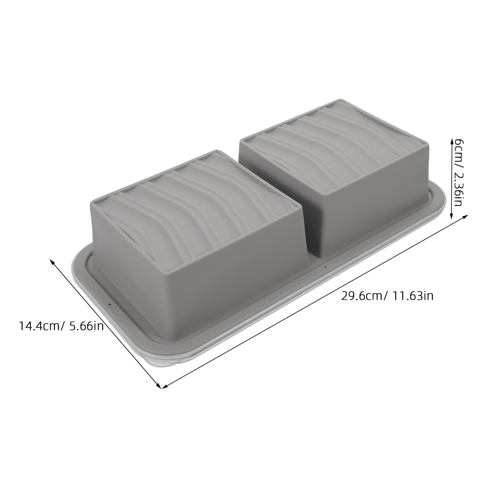 Ipetboom Stampo in Silicone per Gelatina Rettangolare a 2 Scomparti | Coperchio, Bordo con Metallo Integrato, per Raffreddamento e Dolci Festivi
