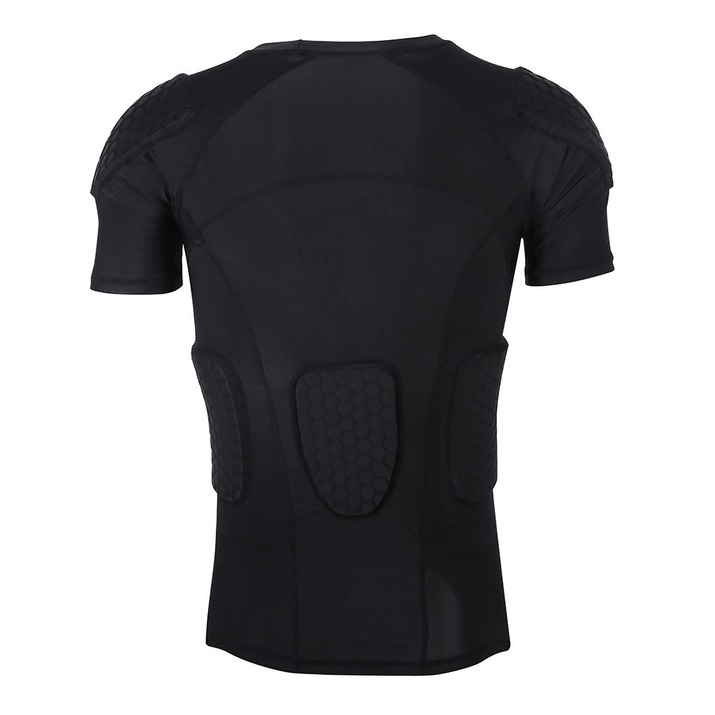 Cyrank Équipement de Protection de Football, Chemise de Compression rembourrée pour Homme, Gilet d'entraînement, Pantalon, Chemises de Sport Anti-Collision, Short pour Basket-Ball