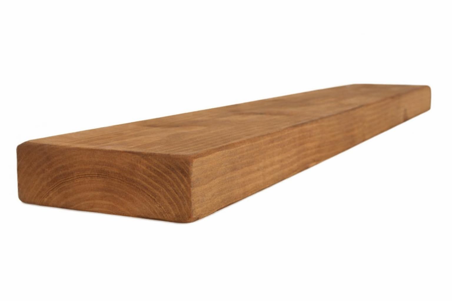House Of Swann Rustic Floating Shelf, Solid Pine, 6 x 2 inches Wall Mounted, Rectangular, 1 Shelf (Teak, 100 cm)