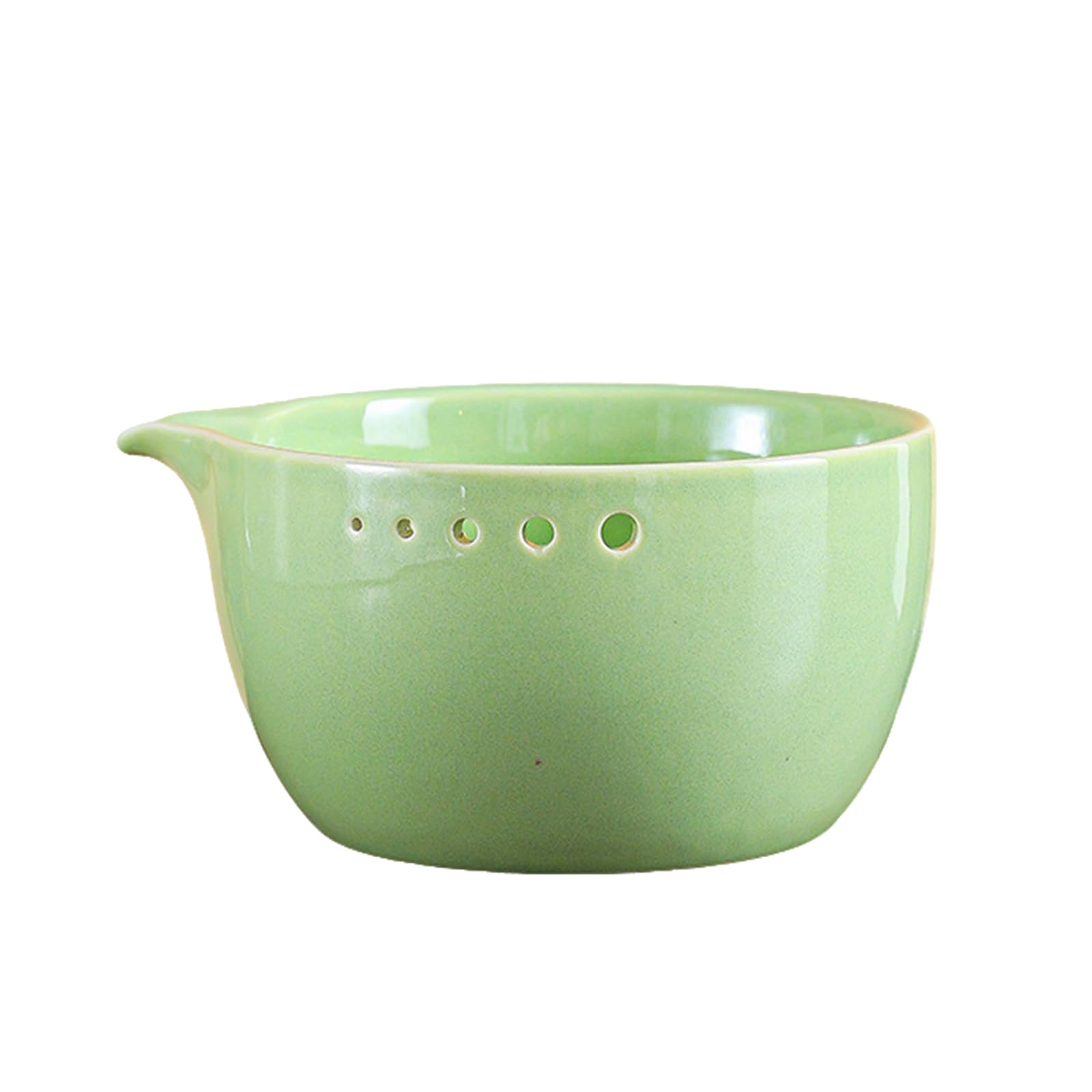 HDOYTXXM Ceramic Garlic Mincer and Leaves Separator Bowl with Different Round Hole Size Kitchen Gadget for Remover Leaves Separator