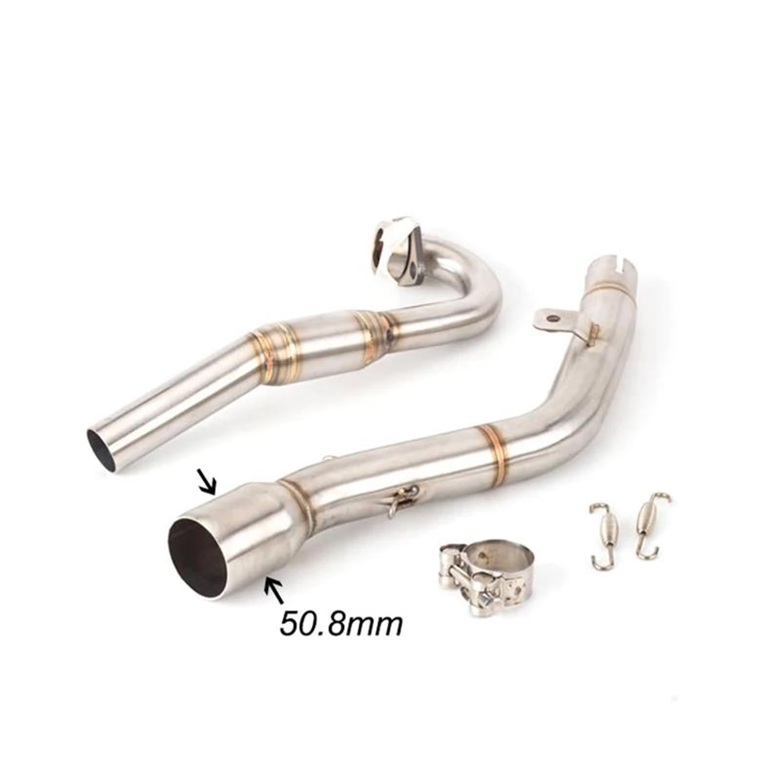 Accessori di scarico Per Kawasaki KLX150 KLX150BF KLX150L Scarico Per Moto Fuoristrada Silenziatore Anteriore TUBO INTERMEDIO(Silver)