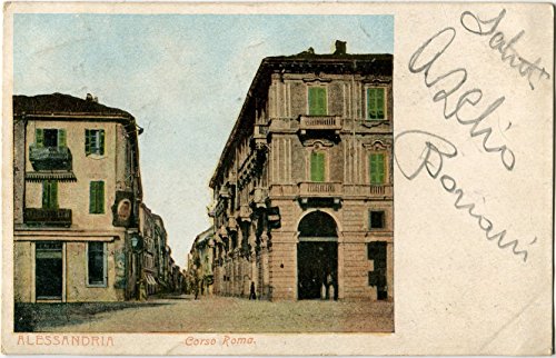 1905 Alessandria - Vista di Corso Roma - FP COL VG Cartolina Postale