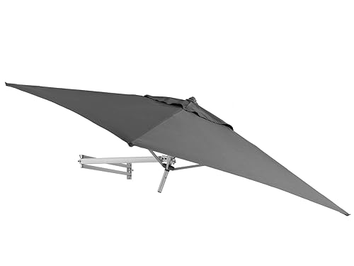 Parasol Mural Déporté Extérieur - Carré 200x200cm - Pour Terrasse,