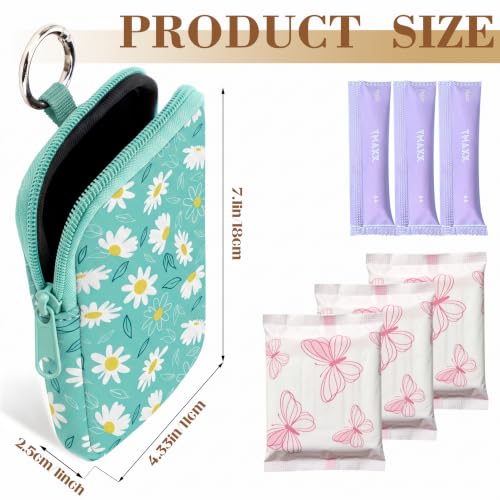Image of 2PCS Tampon Holder Zipper Pouches Portable Period Bags