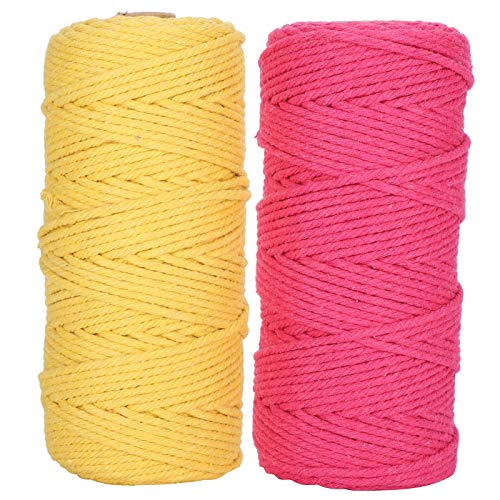 Cuerda de macramé de algodón natural de 3mm y 100m para tapices caseros 2