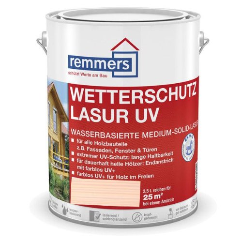 Preisvergleich Produktbild Remmers Wetterschutz-Lasur UV - weiß 750ml