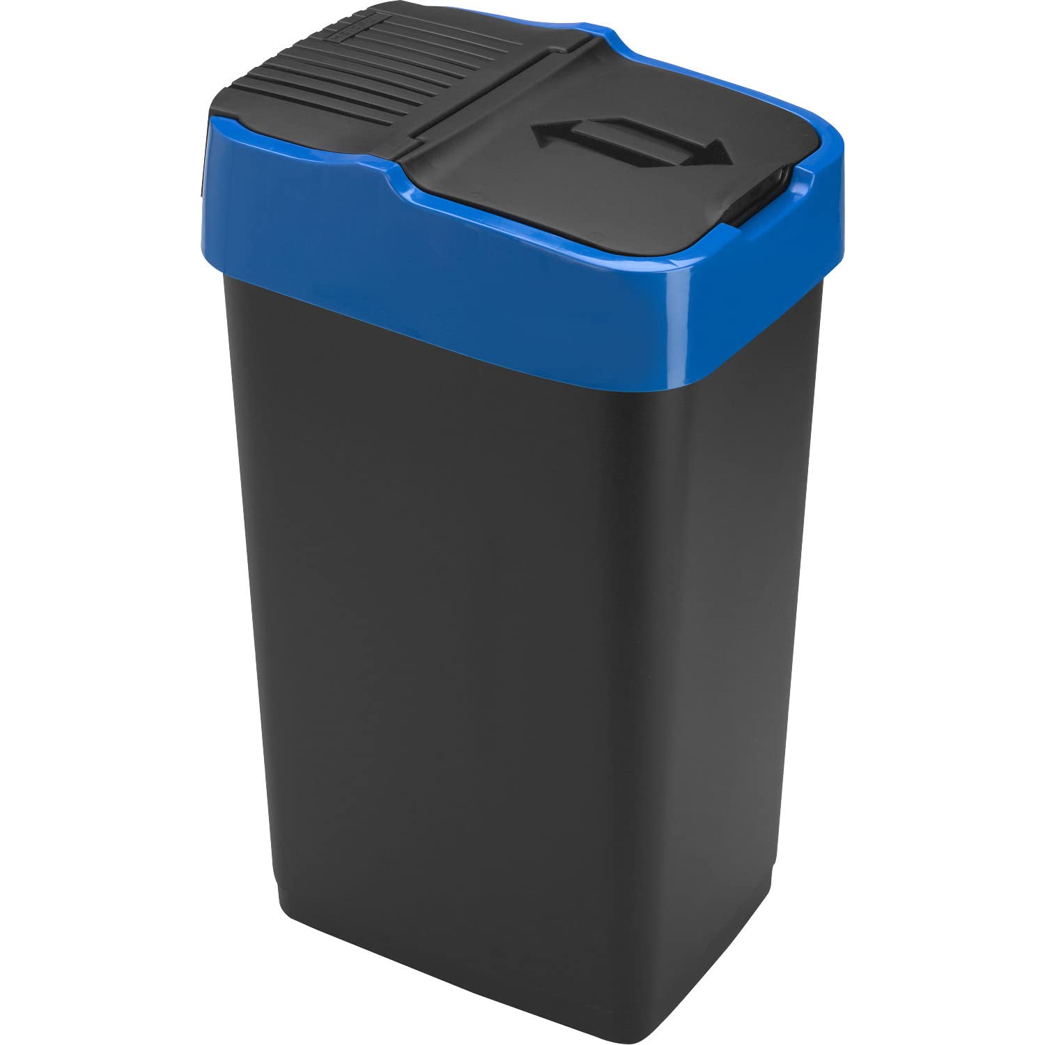 Sterling Ventures Plastic Swing Recycle Kitchen Rubbish Refuse Bin Waste Dustbin Home Office (Blue Yellow Green Each 35L)