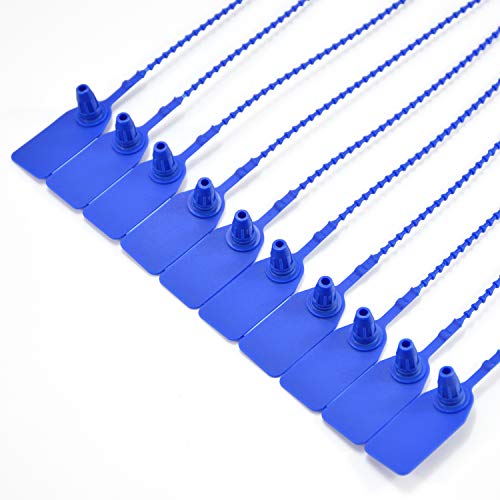 Leadseals(R) 1000 Plastic Tamper Seals, Zip Ties for Fire Extinguishers Pull Tite Security Tags Numbered Disposable Self-Locking Tie 250mm Length (Blue)