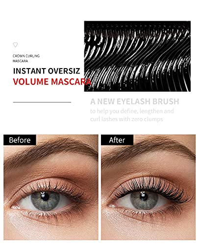 Miniatura 7 de Máscara de pestañas largas de fibra de seda 4D, rímel para alargamiento natural y efecto espesante, a prueba de manchas naturales, de larga