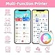 ZZXLOPEZ Mini Drucker, Mobiler Fotodrucker, Tragbarer Mini Fotodrucker, Smartphone Bluetooth Drucker, Wireless Fotodrucker mit Android & iOS mit 14 Rollen Papier, Mobiler Fotodrucker für Journal