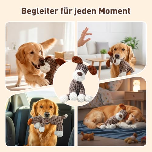Kidmis Spielzeug Hund, 2025 New Hundespielzeug Unzerstörbar, Quietschendes Hundespielzeug, Weiches Welpenspielzeug für kleine, mittelgroße und große (Giraffe)