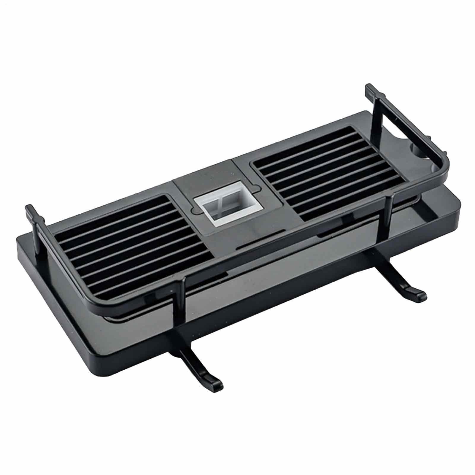 Shower Bar Caddy - Pole Mounted Shelf Tool-Free Bathroom Rack Storage Accessory Tray Water-Drain Design Space-Saving Holder For