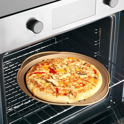 Russell Hobbs Opulence Pizza Tray – 37cm Non-Stick Carbon Steel Round Pan with Perforated Base for Optimal Heat Distribution, Perfect for Pizzas, Chips & Garlic Bread, Oven Safe to 220°C - Image 6