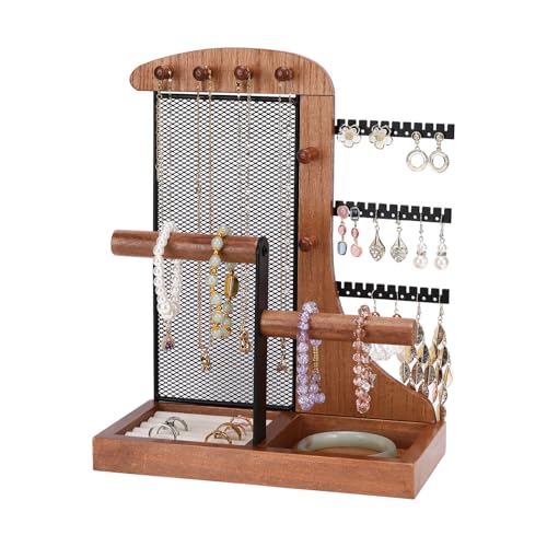 Mightree Organizador de joyas con bandeja de terciopelo para...