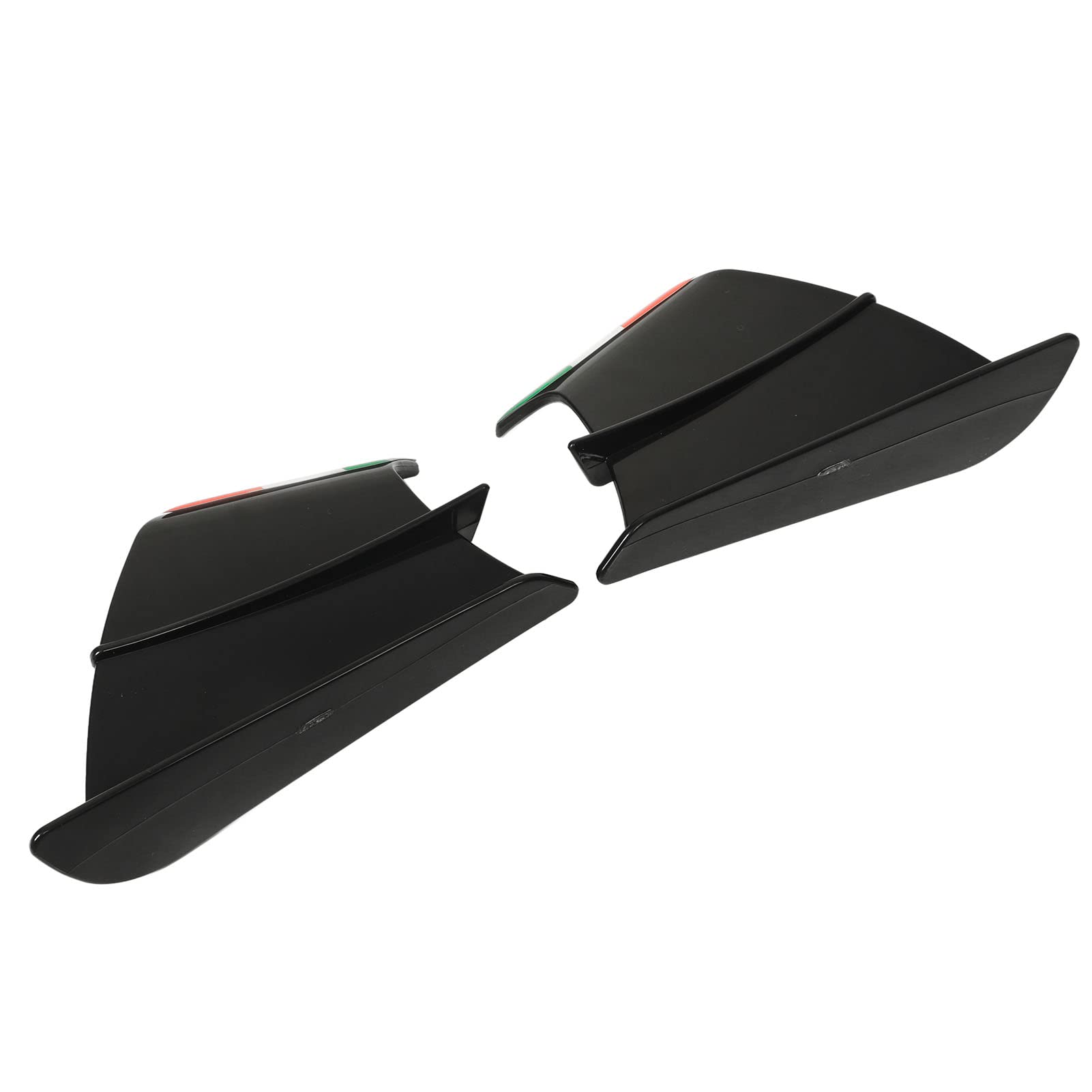 Aileron de Moto Résistant aux UV, Aileron Latéral de Moto, 2 Pièces, Résistant à l'usure pour Moto (Le Noir)