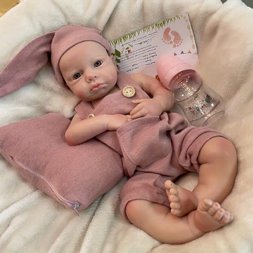 Muñeca bebé realista de silicona 18 pulgadas miniatura 3