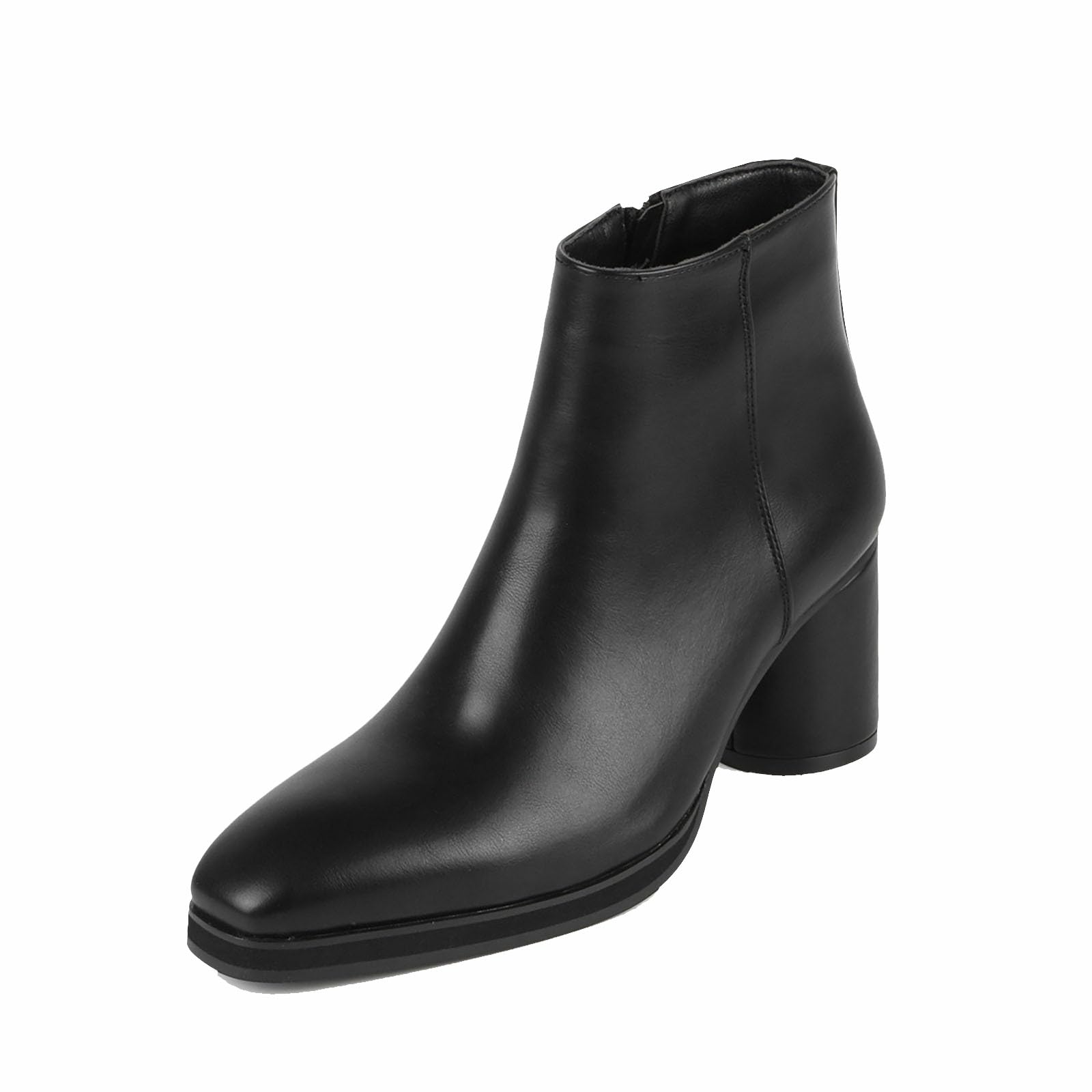 Stivaletto da Uomo con Tacco Alto Chelsea Boots Scivolare su Stile PU Pelle Doppia Cerniera Laterale Scarpe più Alte