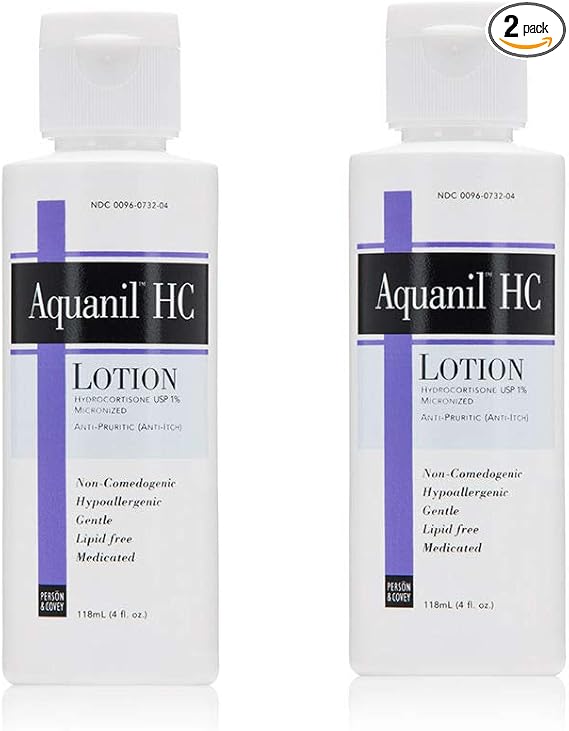 Amazon Com Aquanil Hc Lotion 1 Hydrocortisone 4 Oz Pack Of 2 Health Household